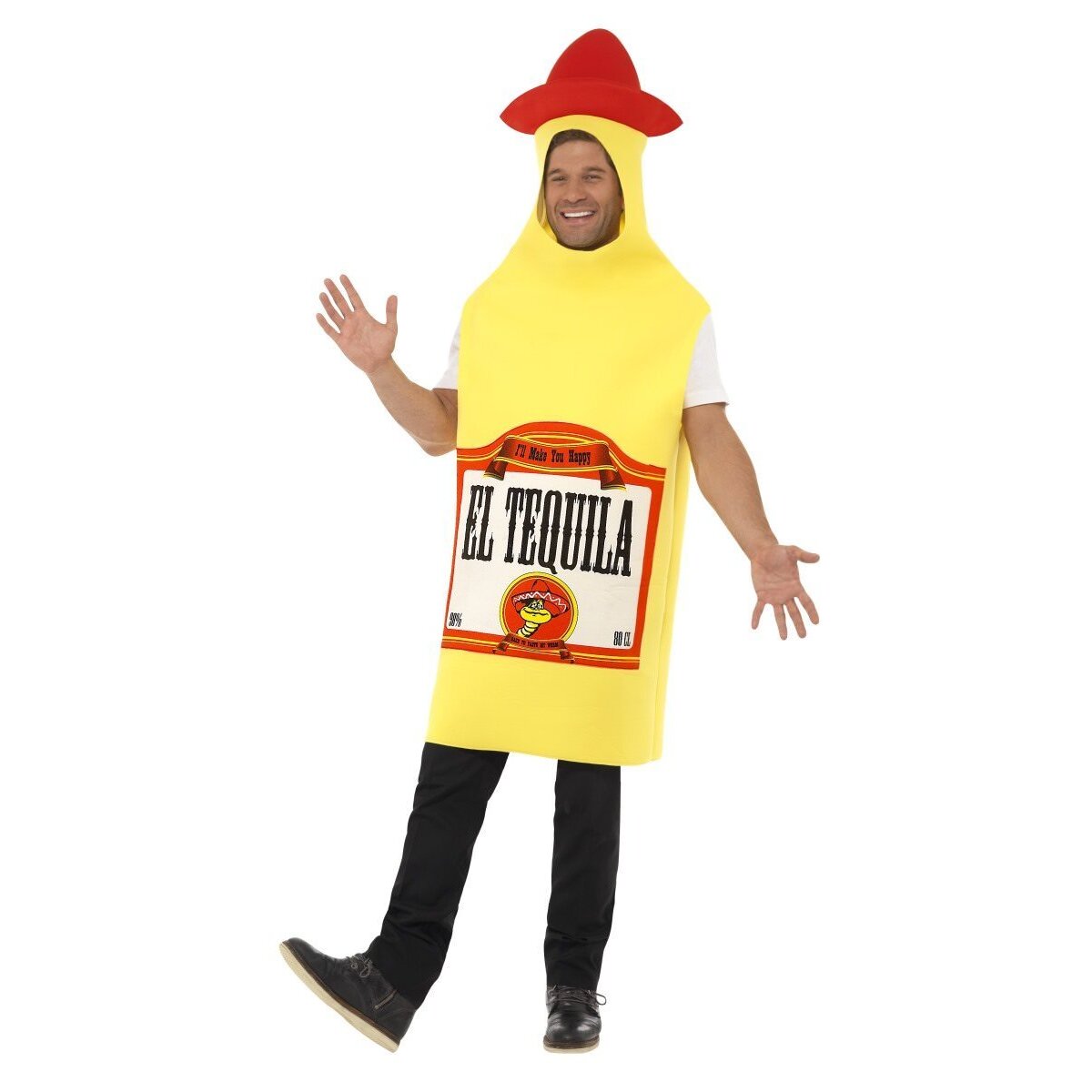 Tequila Bottle Costume Adult Yellow 1