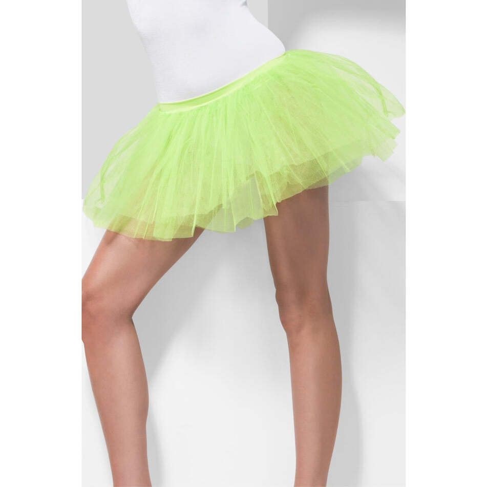 Tutu Underskirt Neon Green 4 Layers 30cm Long Adult Costume Accessory 1