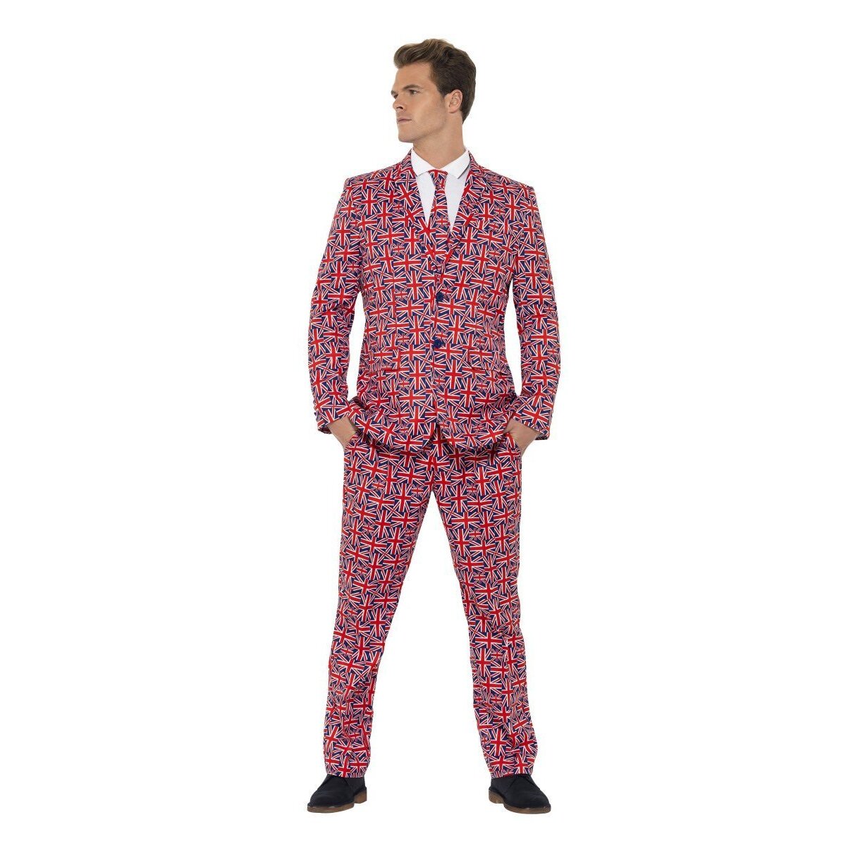 Union Jack Suit Adult Red Blue Patriotic Costume 1