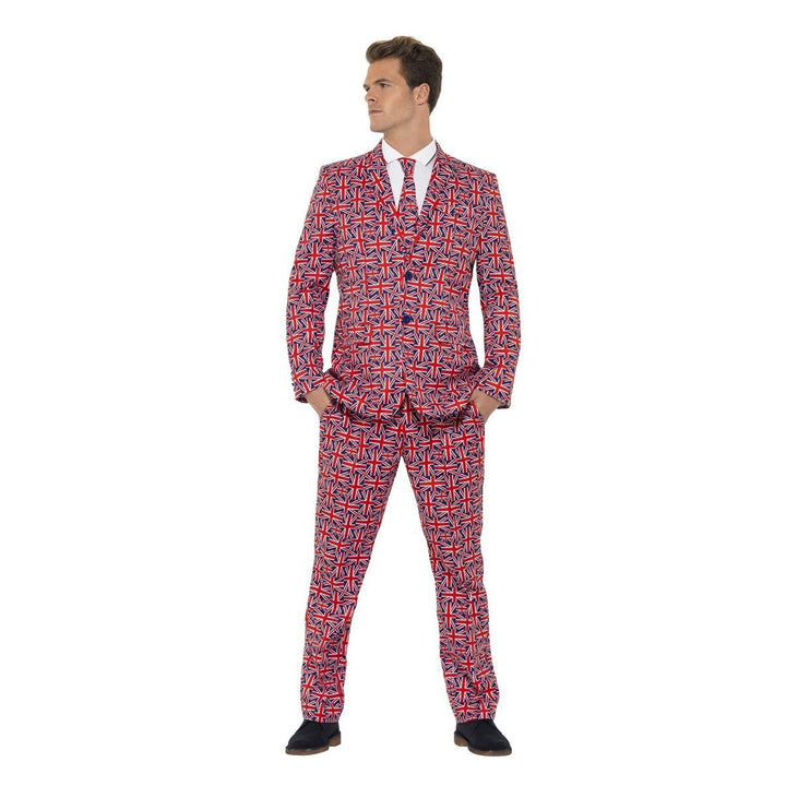 Union Jack Suit Adult Red Blue Patriotic Costume 1