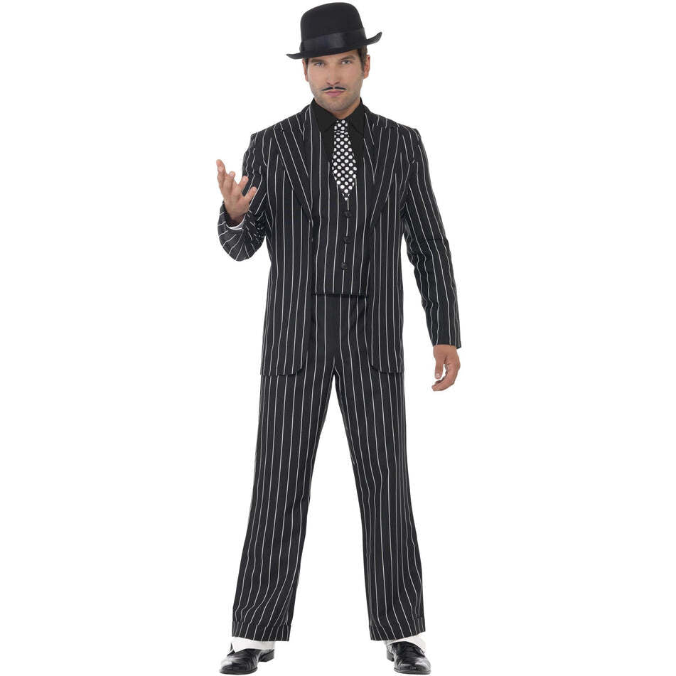 Vintage Gangster Boss Costume Pinstripe Jacket Adult 1