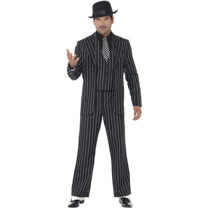 Vintage Gangster Boss Costume Pinstripe Jacket Adult 1