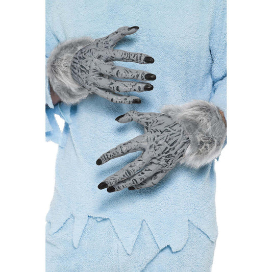 Werewolf Furry Hands Grey Adult Costume Accessory 1
