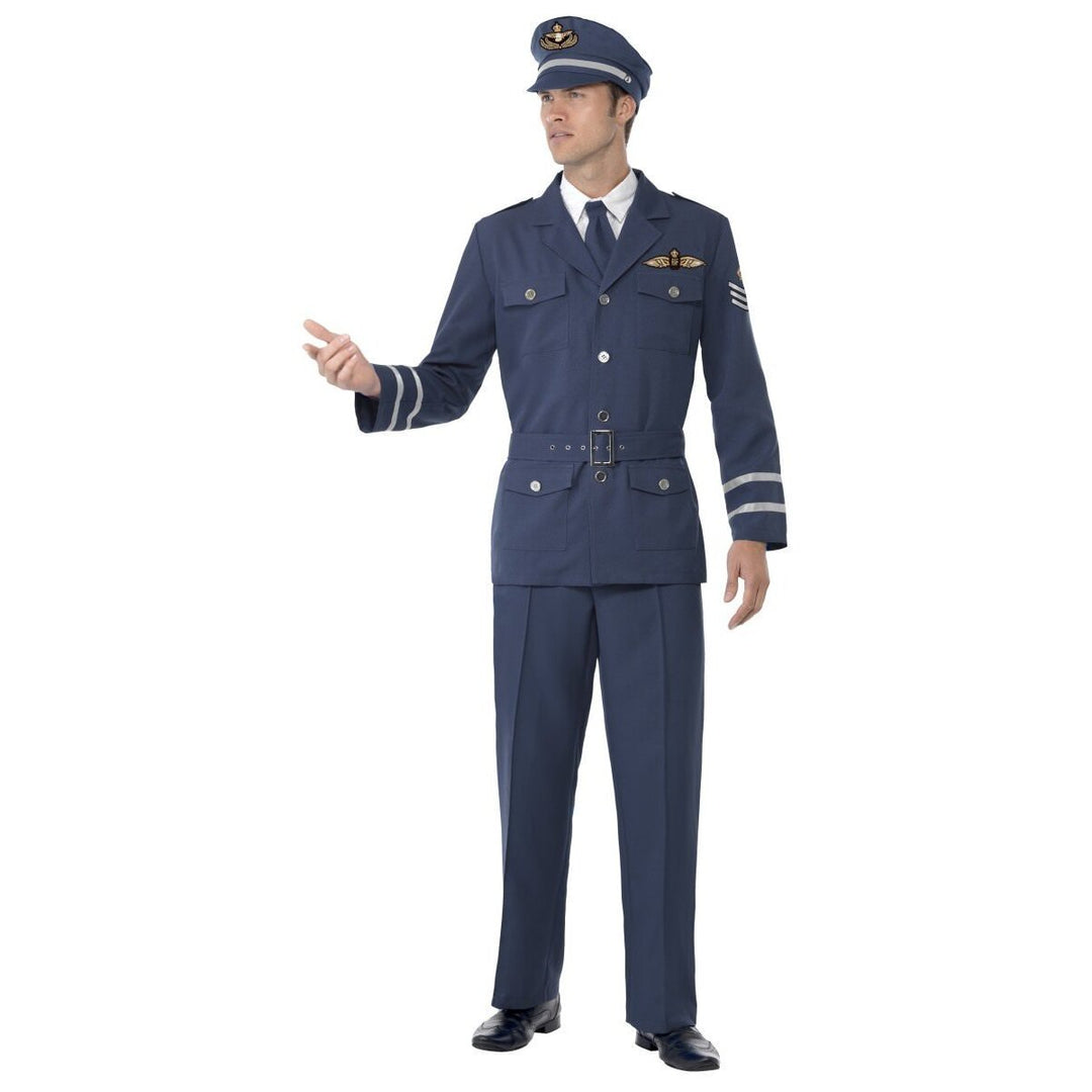 WW2 Air Force Captain Costume Adult Blue RAF 1