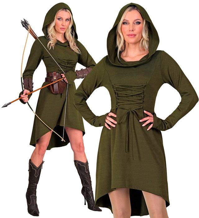 Medieval Gothic  Hooded Dress 
