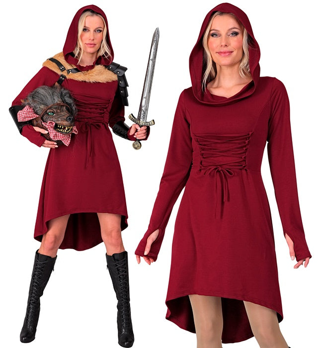 Medieval Gothic  Hooded Dress 