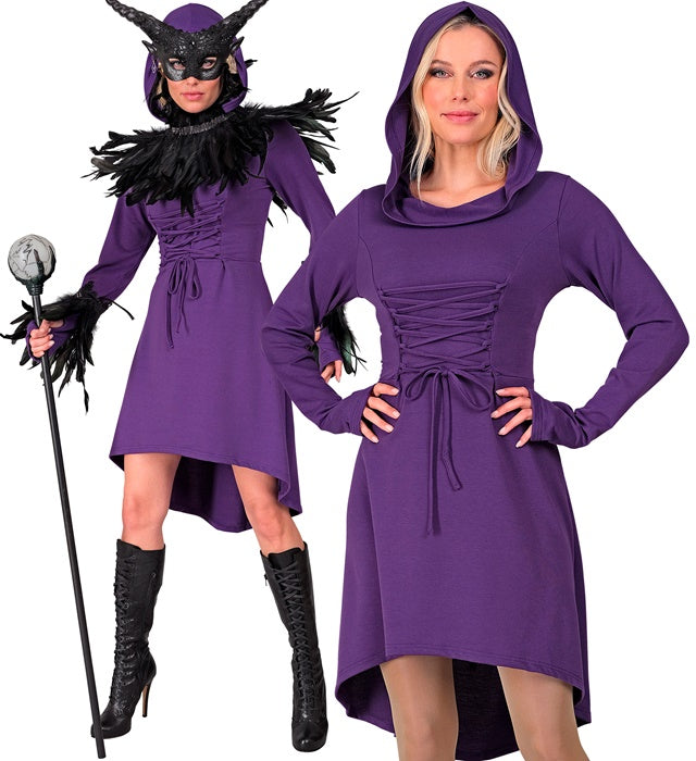 Medieval Gothic  Hooded Dress 