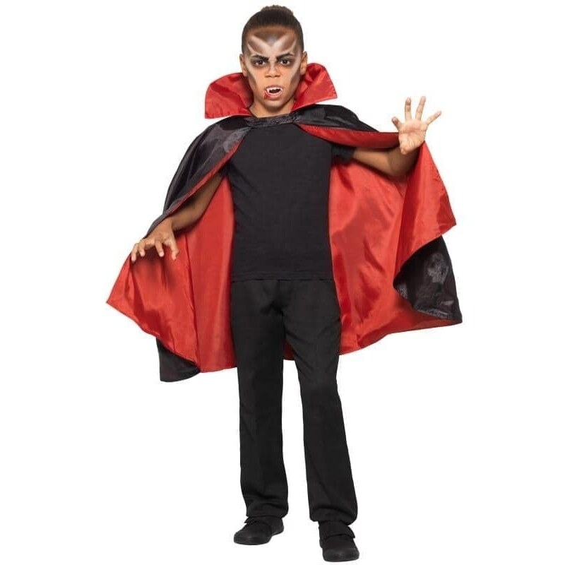 Reversible Vampire Cape Child Black Red 1
