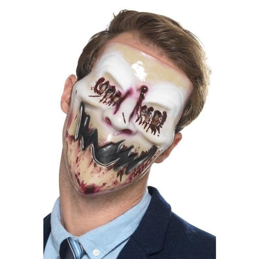 Blood Smile Mask Adult White Red 1