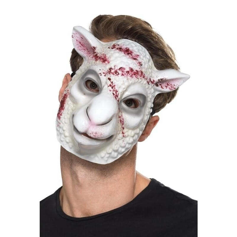Evil Sheep Killer Mask Adult White 1