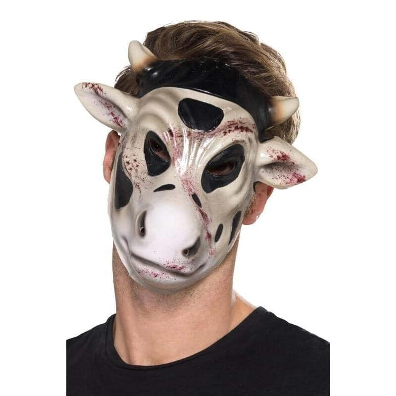 Evil Cow Killer Mask Adult Plastic White 1