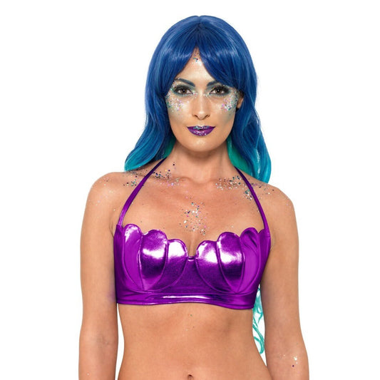 Mermaid Shell Bikini Bra Top Adult Purple 1
