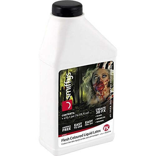 Zombie Liquid Latex Low Ammonia 473ml Flesh Coloured Make Up Base 1