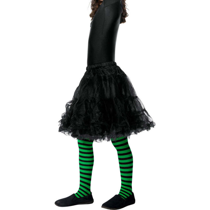 Wicked Witch Tights Green Black Child&