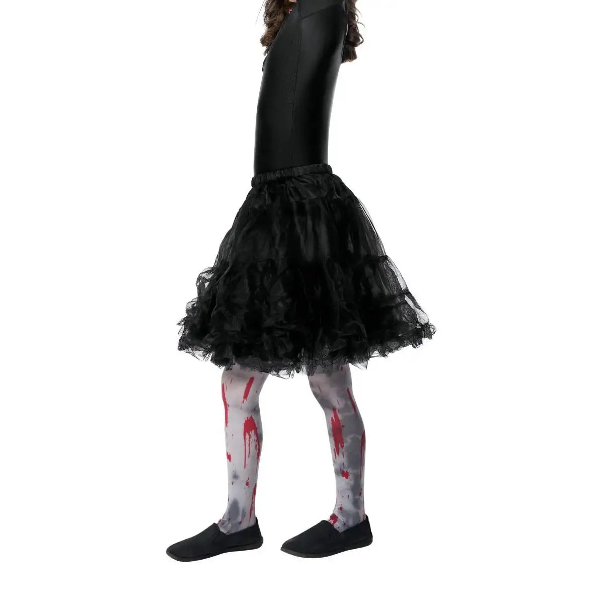Zombie Dirt Tights Child Grey Blood Splatter Age 6-12 1