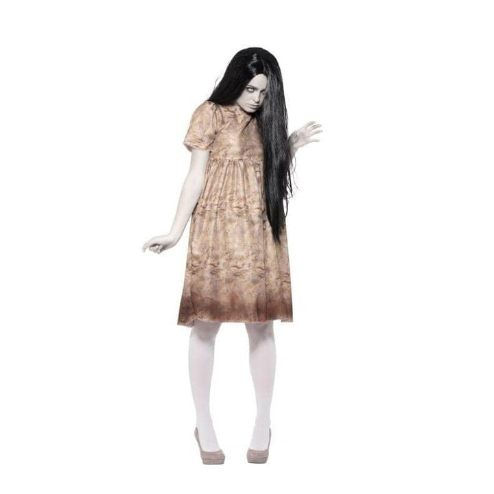 Evil Spirit The Ring Costume Adult Grey Decayed Dress Wig 1
