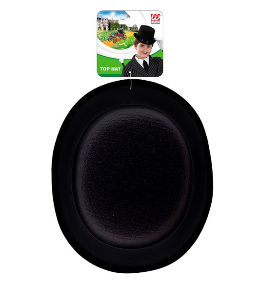Black Top Hat Felt 11 Cm - Child Size