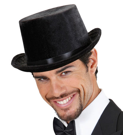 Black Top Hat Velvet 13 Cm