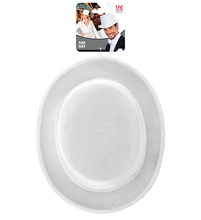 White Top Hat Velvet 13 Cm