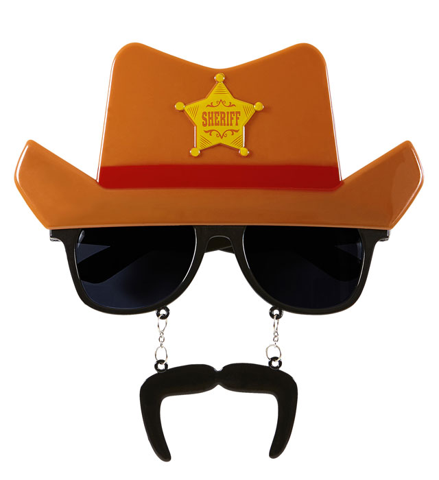 Cowboy Glasses With Moustache