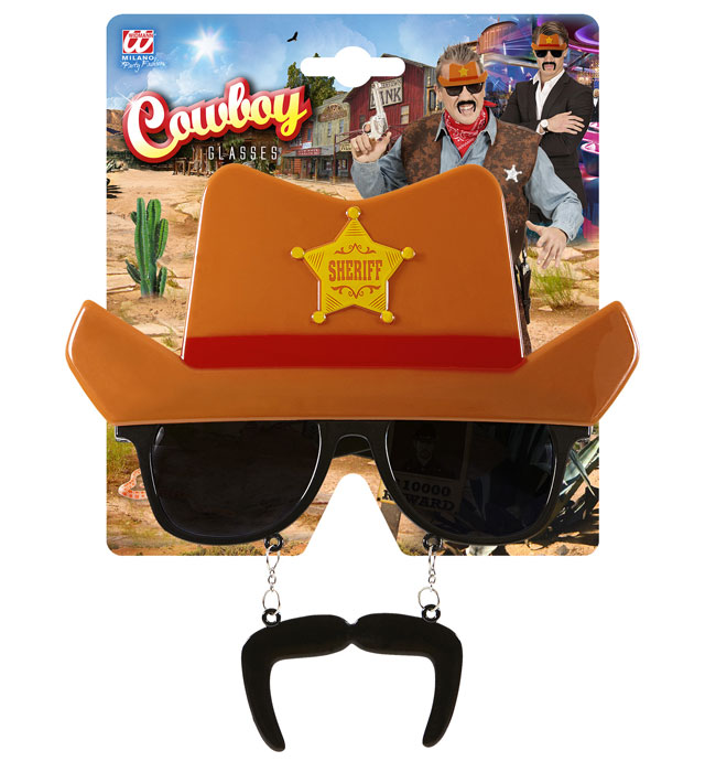 Cowboy Glasses With Moustache