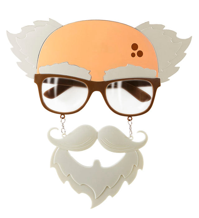 Old Man Glasses With Moustache & Goatee Beard