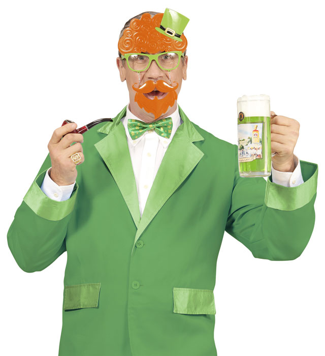 St. Patrick'S Day Glasses With Moustache & Goatee Beard