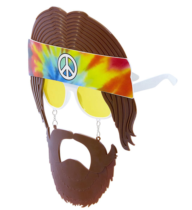 Hippie Glasses With Beard