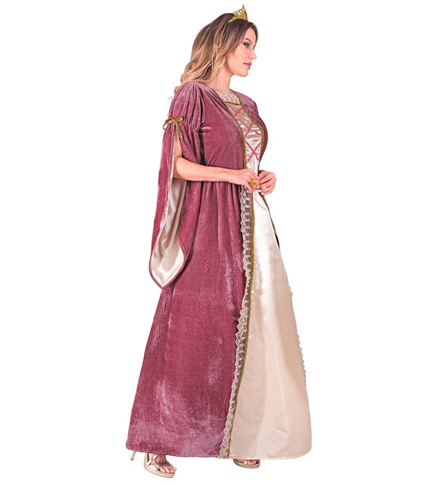 Medieval Princess  Dress With Petticoat, Crown 