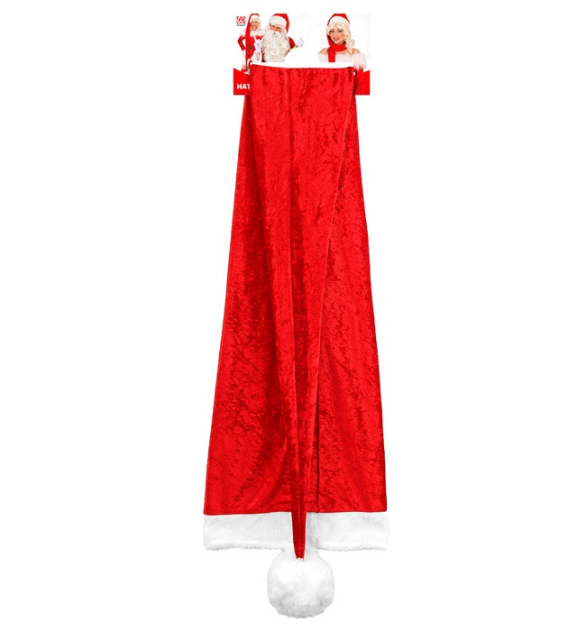 Extralong Santa Claus Hat Velvet - 150 Cm