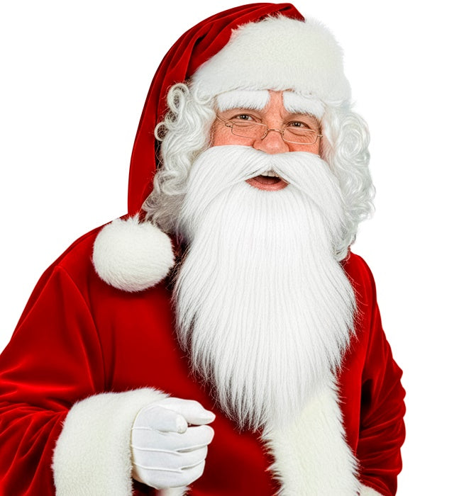 Santa Claus Beard With Moustache And Eyebrows