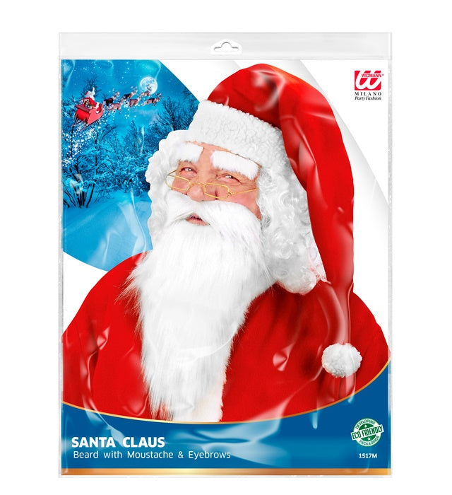 Santa Claus Beard With Moustache And Eyebrows