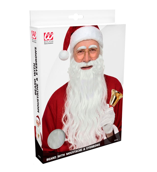 Santa Claus Beard With Moustache & Eyebrows
