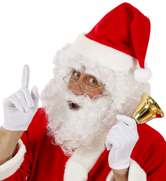 Santa Claus Wig, Beard & Eyebrows In Polybag