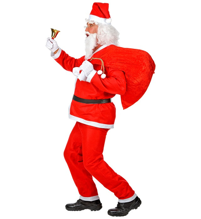 Santa Claus  Jacket, Pants, Belt, Hat, Beard With Moustache 