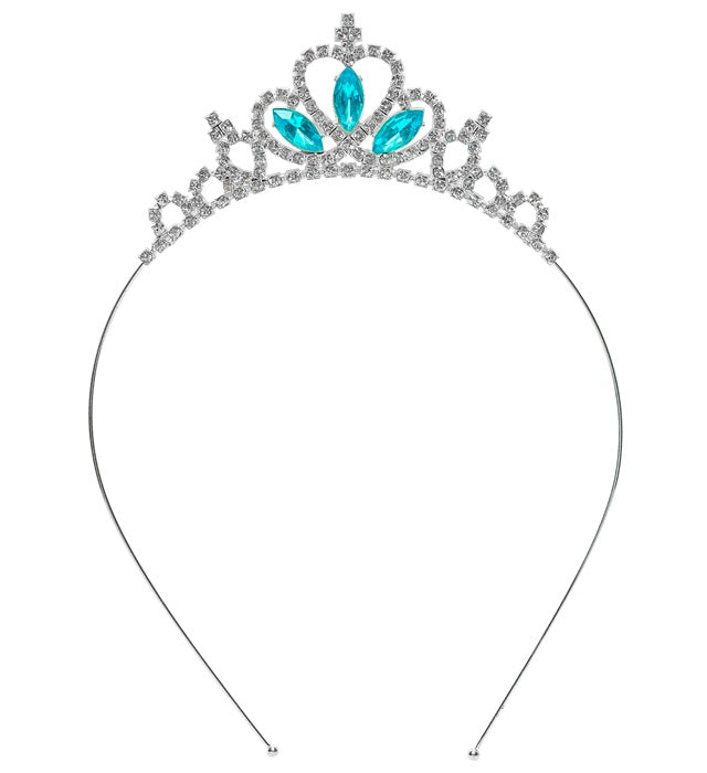Tiara Strass With Blue Gemstones Child Size