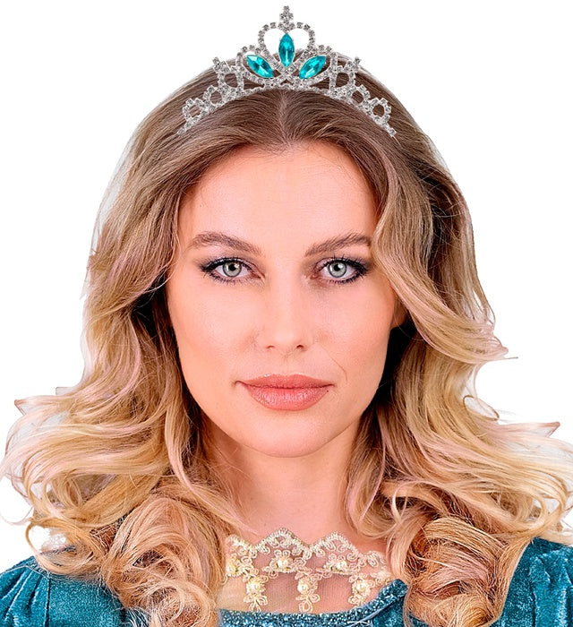 Tiara Strass With Blue Gemstones Child Size