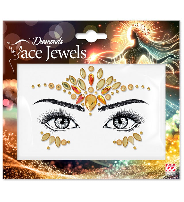 Face Jewels Diamonds Yellow