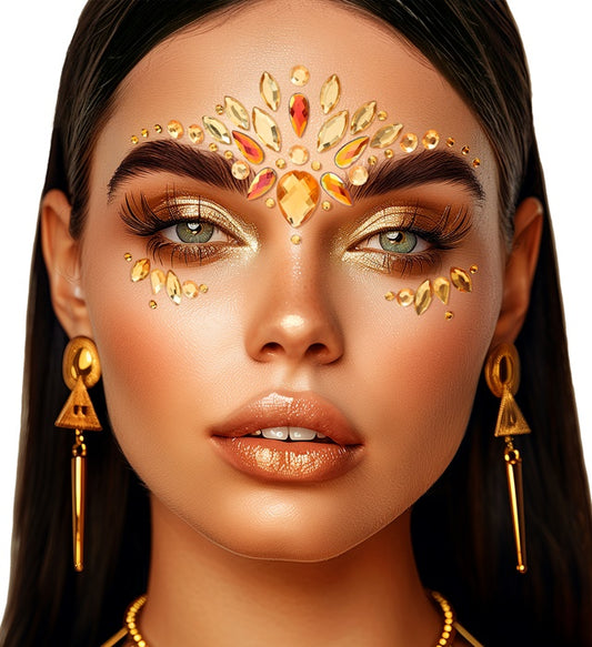 Face Jewels Diamonds Yellow