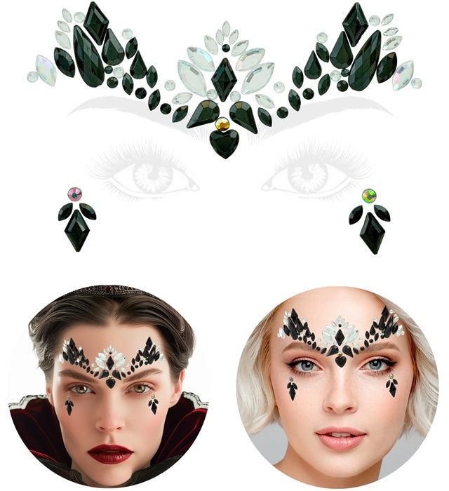 Face Jewels Dark Queen