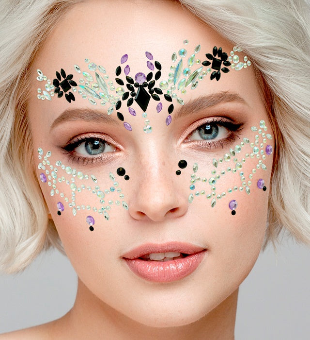 Face Jewels Black Widow