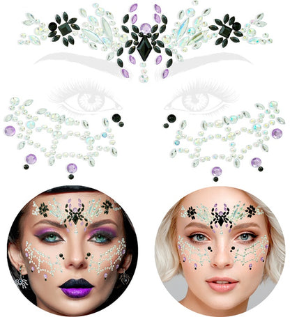 Face Jewels Black Widow