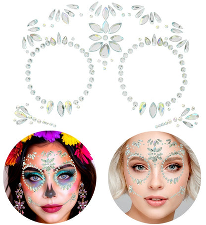 Face Jewels Dia De Los Muertos Diamond