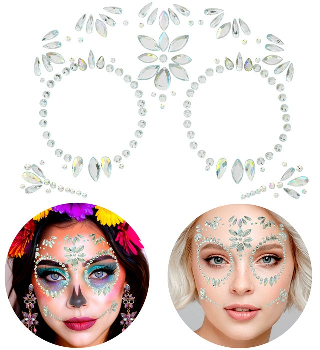 Face Jewels Dia De Los Muertos Diamond