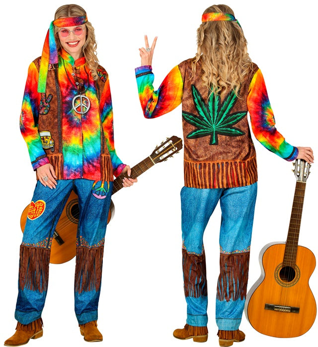 Hippie Fast Costume  Jacket, Pants, Headband 