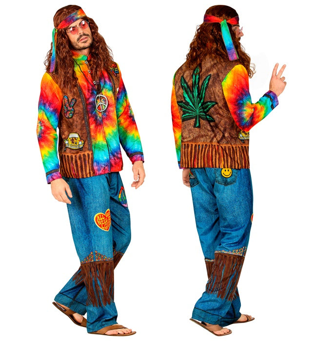 Hippie Fast Costume  Jacket, Pants, Headband 