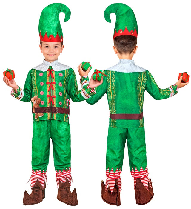 Santa'S Little Helper Elf Fast Costume  Jacket, Pants, Hat 