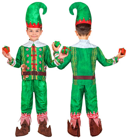 Santa'S Little Helper Elf Fast Costume  Jacket, Pants, Hat 