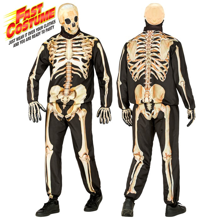 Skeleton Fast Costume  Jacket, Pants, Gloves, Mask 