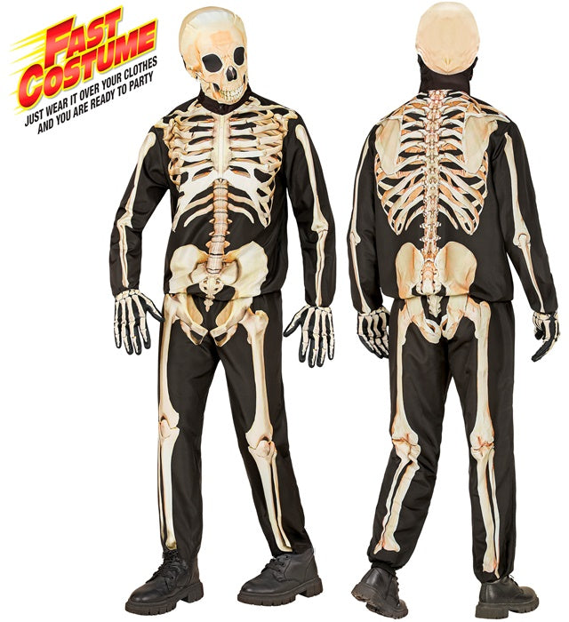 Skeleton Fast Costume  Jacket, Pants, Gloves, Mask 